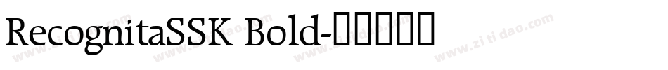RecognitaSSK Bold字体转换